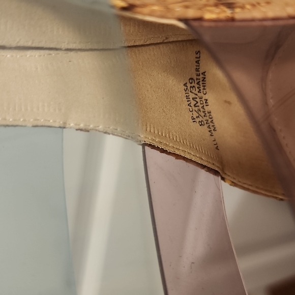 Jessica Simpson Multi Colored Clear Strap Cork Heels - Picture 5 of 5